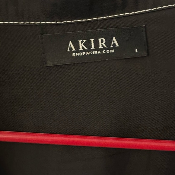 AKIRA Take The Lead Oversized Bomber Jacket in black large - Picture 3 of 12